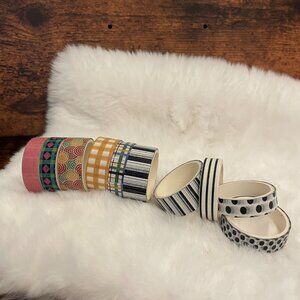 Scrapbooking Japanese Washi Tape Colourful Patterns 10 Rolls (SKU: 71MI)